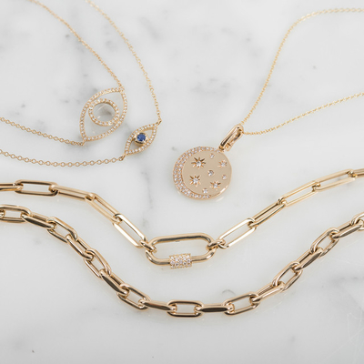 18K Altın Kaplama Büyük Kağıt Klip 925 Sterling Gümüş Oval Zincir Kolye OEM ile