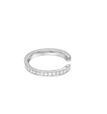 Kadınların Klasik Gökkuşağı Çamdanı Kübik Zirkon 925 Sterling Gümüş Kulak Manşet Mücevherleri