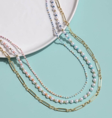 18in 925 Sterling Gümüş Zincir Kolye 2.2mm Genişlik 18K Altın Zincir Kolye