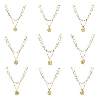 El Yapımı 925 Ayar Gümüş Çift Kolye Kağıt Klips Zincir Kolye, 30 Gün Teslimat