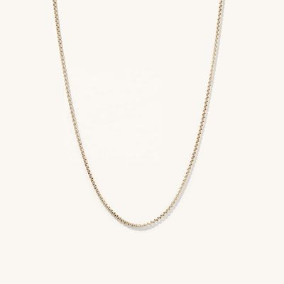 El Yapımı 18 Ayar Altın Kaplama Yuvarlak Kutu Kolye Zinciri, Hızlı Kargo ve Özelleştirilebilir Logo