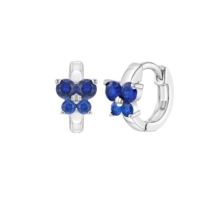 Sapphire Cubic Zircon Butterfly Huggies hediye fırsatları için küpeler