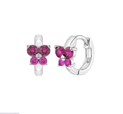 Sapphire Cubic Zircon Butterfly Huggies hediye fırsatları için küpeler