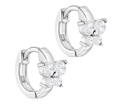 Sapphire Cubic Zircon Butterfly Huggies hediye fırsatları için küpeler