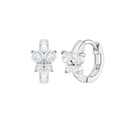 Sapphire Cubic Zircon Butterfly Huggies hediye fırsatları için küpeler