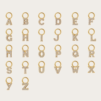 Logo 925 ve özelleştirilmiş Mini 18K Altın Başlangıç Cazibe 925 Sterling Gümüş Kişisel Kolye