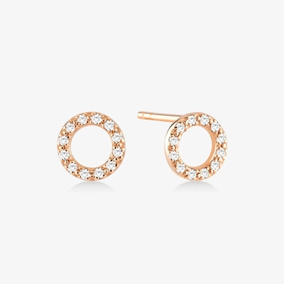18K Altın 925 Sterling Gümüş Kızlar için Klasik Stud Kulaklıkları Moda Aksesuarı