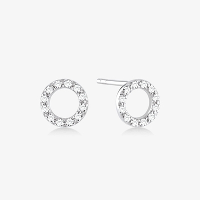 18K Altın 925 Sterling Gümüş Kızlar için Klasik Stud Kulaklıkları Moda Aksesuarı