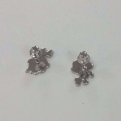 Wholesales White Enamel Unicorn Fantasy 925 Silver Earrings Girls' Enamel Colors White