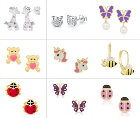 Tatlı Modali Pembe Çiçek Enamel Düğme Arka Küpe Şirin 925 Sterling Gümüş Tasarımı