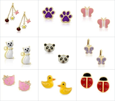 Tatlı Modali Pembe Çiçek Enamel Düğme Arka Küpe Şirin 925 Sterling Gümüş Tasarımı