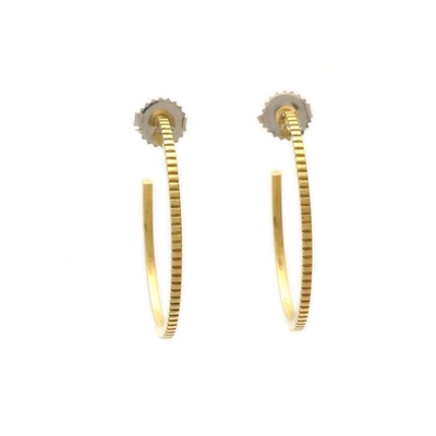 Çağdaş 925 Sterling Gümüş 18K Altın Halkası Kulaklıkları Müşteri Logosu 30*30mm