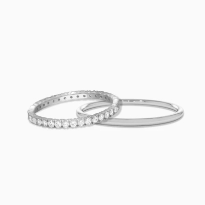 18K Altın Dökme Düğün Sonsuzluk Çetesi Yüzük Kadınlar için 925 Sterling Gümüş
