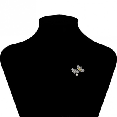 Şaşırtıcı Renkli Enamel Arı Broşu Kristal Rhinestone Bumble Bee Lapel Pin