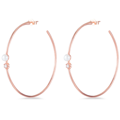 925 Sterling Gümüş Halka Bileklik 4mm-4.5mm Tatlısu İnci Bileklik