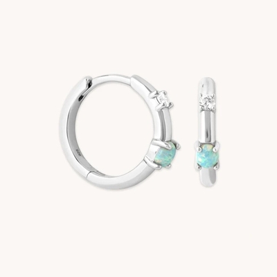 Mystic 18K Altın Opal Halkalar 925 Sterling Gümüş En Yeni Huggies Moda Küpe