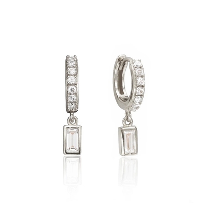 925 Sterling Gümüş Altın kaplama Dangle küpe yıldönümü için, nişan.