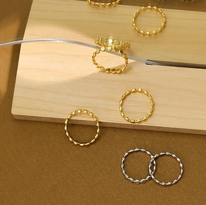 Dökme Noktası Mermi 925 Sterling Gümüş Yüzük Özel Şekil 925 Gümüş Yüzük
