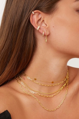18K Altın Kübik Zirkonya Halkası Bileklik ECO Dost 925 Sterling Gümüş Bileklik