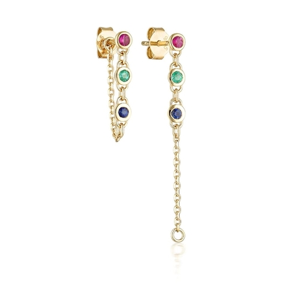 Drop Bezel Beyaz Elmas 925 Sterling Gümüş Zincir Kolye Moda