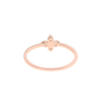 Şık 18K altın Vermeil Dört Topaz Değerli Taşlar Çiçek 925 Sterling Gümüş Yüzükler