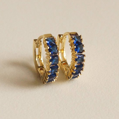 925 Sterling Gümüş Prenses Yeşil CZ Diamante Kulaklık Kadın Çağdaş Görünümü