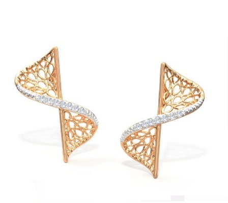 2024 Bileklik Set'i Pave Setting Teknolojisi ve Kübik Zirkonya Swerve Twist Stud'ları ile