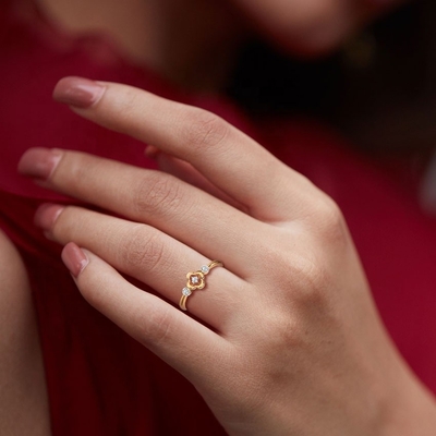 Unisex için yüzükler 925 Sterling Gümüş Triad Clover Yüzük Brezilya Yüzük Band Mücevher