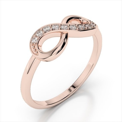 El yapımı Infinity 925 Sterling Gümüş Kadın Yüzükleri
