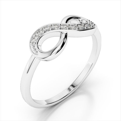 El yapımı Infinity 925 Sterling Gümüş Kadın Yüzükleri