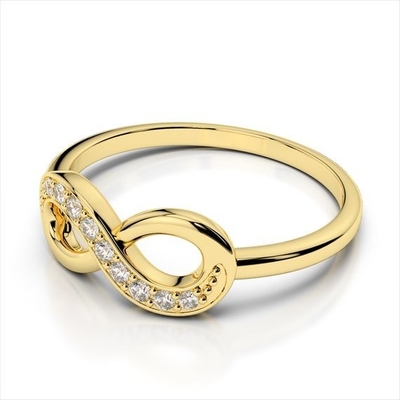 El yapımı Infinity 925 Sterling Gümüş Kadın Yüzükleri