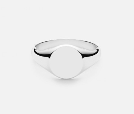 18K altın kaplama özel gravür mühür 925 Sterling Gümüş unisex ince mücevher yüzükleri