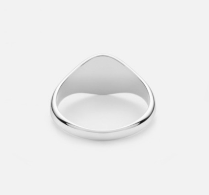 18K altın kaplama özel gravür mühür 925 Sterling Gümüş unisex ince mücevher yüzükleri