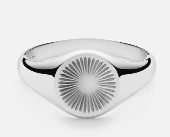 18K altın kaplama özel gravür mühür 925 Sterling Gümüş unisex ince mücevher yüzükleri