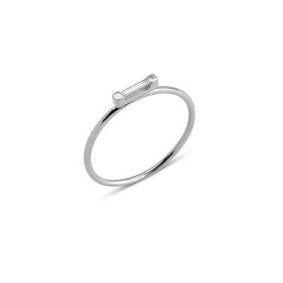925 Sterling Silver Eco Friendly Mini Baguette Yüzükleri Kadınlar İçin Gerçek Altın Yumurta