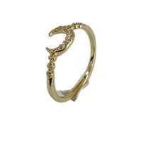 Erkekler için ince sterlin gümüş 925 Custom Moon Ring 14k 18k 24k Altın ile Brezilya'dan 2022