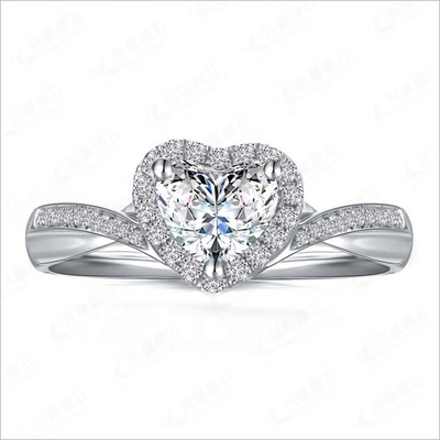Kalp Delicate Weeding Rings 925 Sterling Gümüş Mücevherler Kadınlar için Moda Aksesuarları
