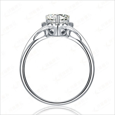 Kalp Delicate Weeding Rings 925 Sterling Gümüş Mücevherler Kadınlar için Moda Aksesuarları