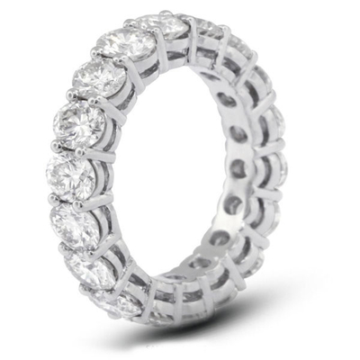 925 Sterling Gümüş 4mm CZ Sonsuzluk Band Yüzüğü İKOLOJİ DOSTLUKLULU Evet Plating Rose Gold
