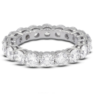 925 Sterling Gümüş 4mm CZ Sonsuzluk Band Yüzüğü İKOLOJİ DOSTLUKLULU Evet Plating Rose Gold