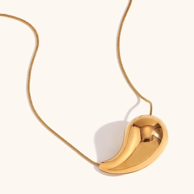 Özel 18K Altın Gözyaşı Kolye 45+5cm Bakır Gözyaşı Kolye