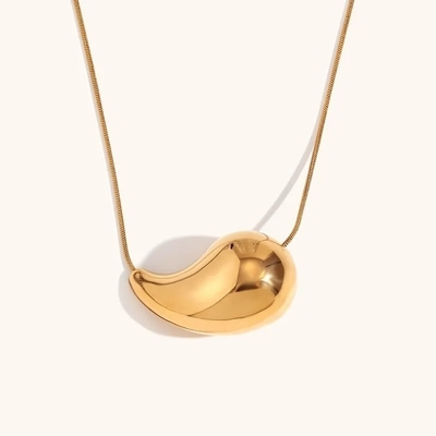 Özel 18K Altın Gözyaşı Kolye 45+5cm Bakır Gözyaşı Kolye