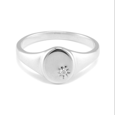 18K Altın Vermeil Güneşböceği Signet Yüzüğü 925 Sterling Gümüşte Azınlık Tasarımı
