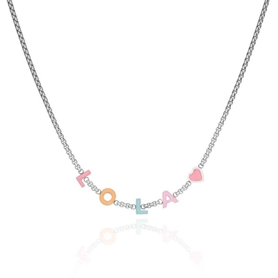 Özel Adı Kolye Bireysel Harfler Enamel Kişiselleştirilmiş Altın Kolye Başlıkları