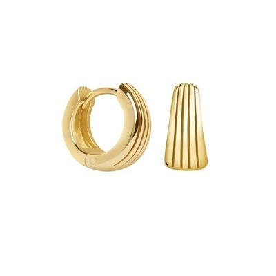 ECO 925 Sterling Gümüş Huggie Küpeler Yıldönümü için Beyaz Altın Kaplama