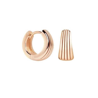 ECO 925 Sterling Gümüş Huggie Küpeler Yıldönümü için Beyaz Altın Kaplama