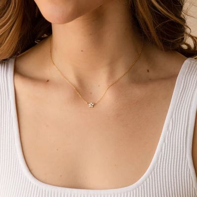 Kadın OEM / ODM 925 Sterling Gümüş Kolye Ana Taşsız