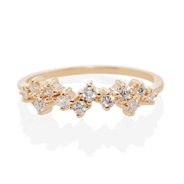 925 Sterling Gümüş Mücevher Prong Setting Mini Clear CZ Band Yüzükler Kadınlar için Sterling