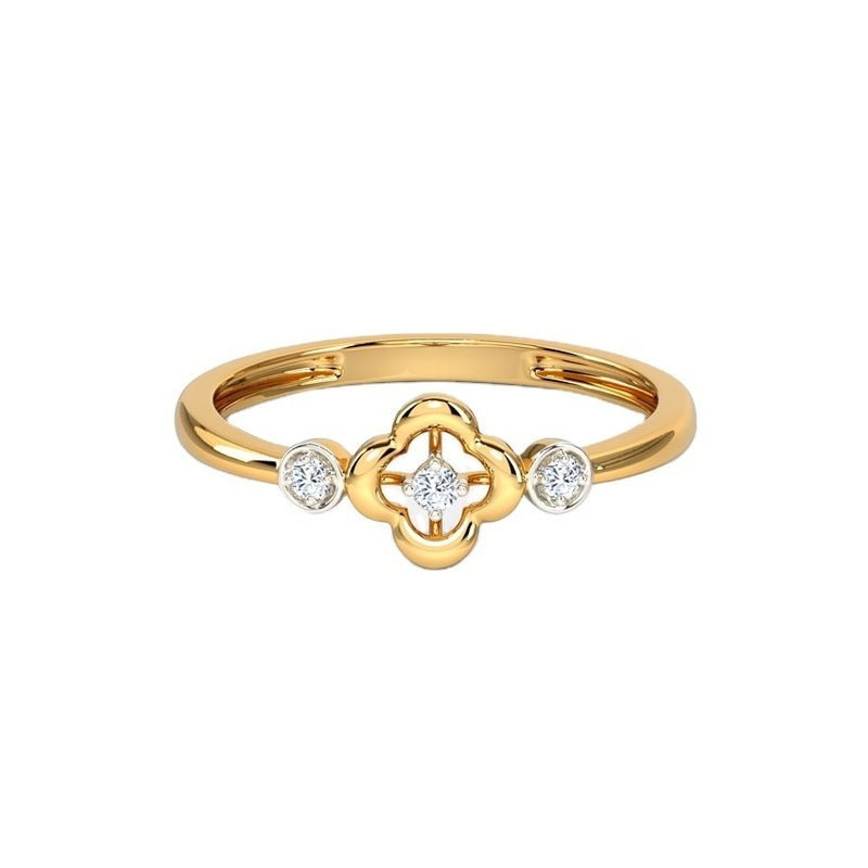 Unisex için yüzükler 925 Sterling Gümüş Triad Clover Yüzük Brezilya Yüzük Band Mücevher