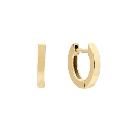 Minimalist Moda Huggies 925 Sterling Gümüş 18K Altın Kaplama ile Unisex Küpeler